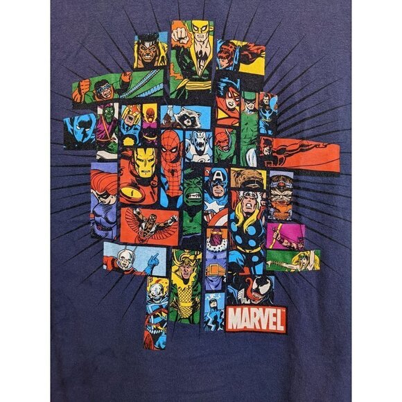 Marvel Blue Super Heroes Plus Sized Disney TShirt XL - Picture 2 of 4